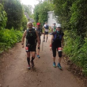 Rob Bircher and Laura Kearney at the Chester 100-mile trail ultra